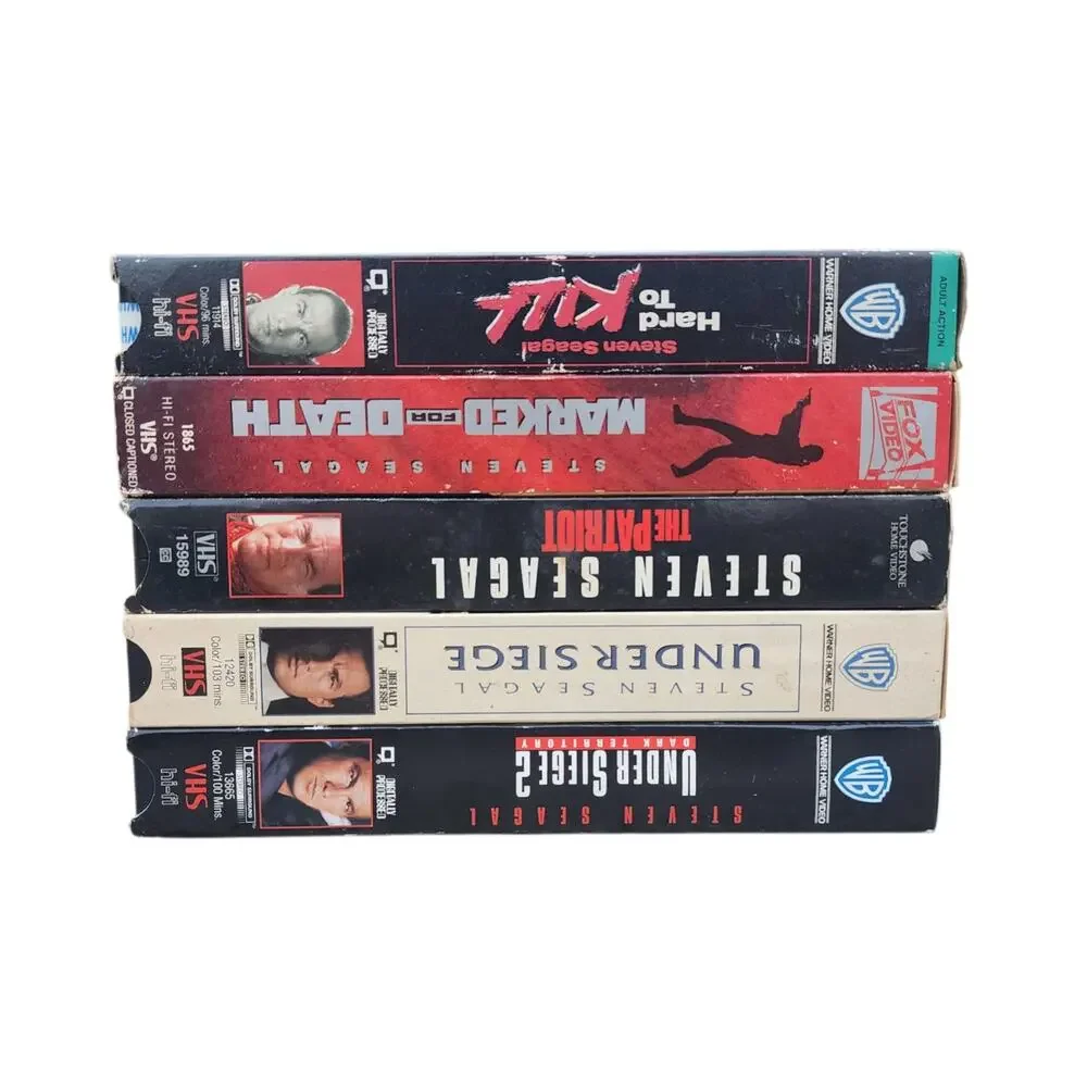 Steven Seagal VHS Lot 5 Tapes Hard To Kill Marked For Death Patriot Under Siege - Picture 3 of 8